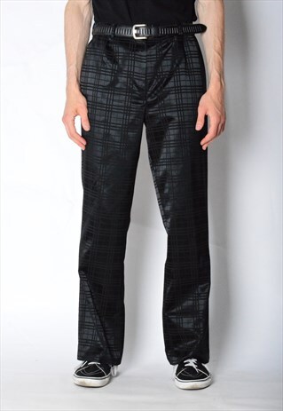 VINTAGE 80S UNISEX BLACK CHECK PANTS