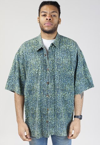 VINTAGE 90S QUIKSILVER PATTERNED SHIRT