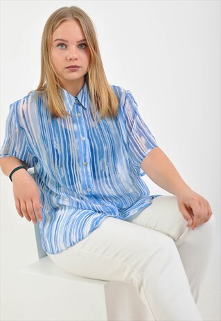 VINTAGE 90'S BLUE SHIRT