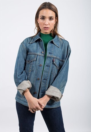 VINTAGE 80S CLASSIC LEVI'S BASIC DENIM JACKET / S7988