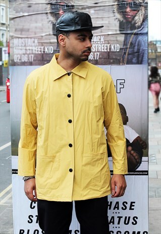 VINTAGE URBAN SPIRIT PVC YELLOW RAIN JACKET