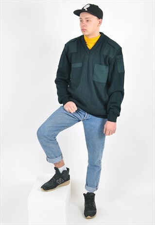 VINTAGE 90'S MILITARY STYLE JUMPER