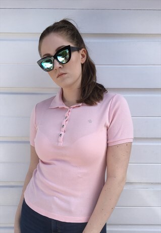 WOMENS RALPH LAUREN POLO SHIRT SHORT SLEEVED PINK TOP