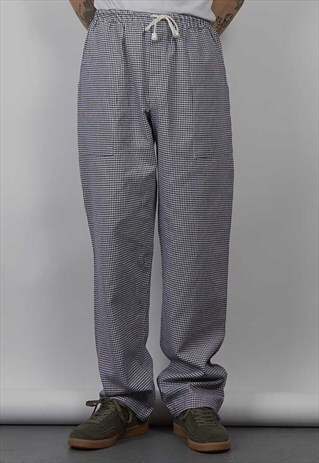 VINTAGE 80'S HOUNDSTOOTH CHEF PANTS