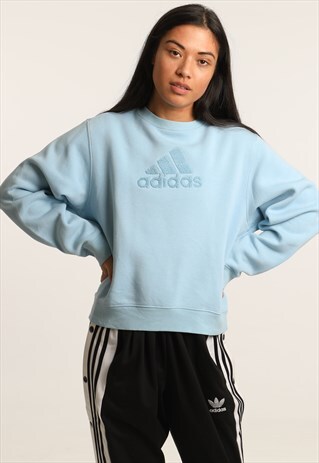 VINTAGE ADIDAS EMBROIDERED SPELLOUT SWEATSHIRT