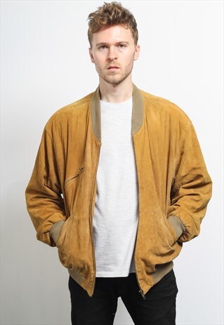 VINTAGE SUEDE BOMBER JACKET