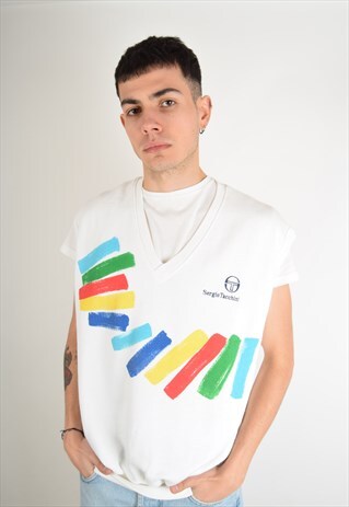 VINTAGE SERGIO TACCHINI VEST MADE IN ITALY SIZE L (2751)