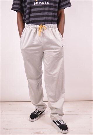 KAPPA MENS VINTAGE TRACKSUIT TROUSERS XL GREY 90S
