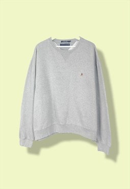 Vintage Tommy Hilfiger Sweatshirt in grey small logo