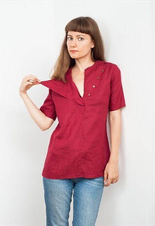 BURGUNDY LINEN TUNIC
