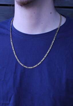 CRW Gold Figaro Link Chain Necklace 