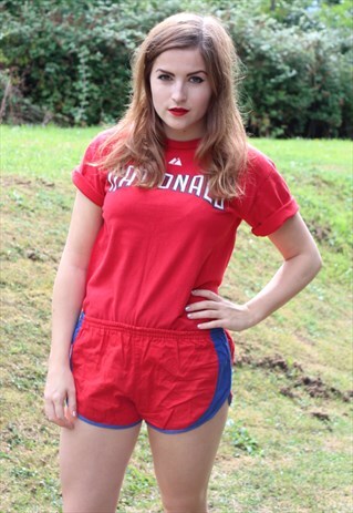 VINTAGE 80S SPRINTER GYM SHORTS - SIZE 8 - HI CUT