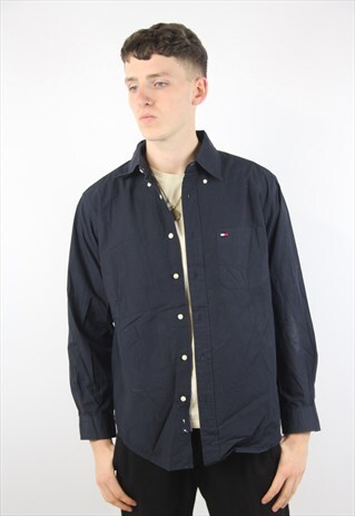 VINTAGE TOMMY HILFIGER NAVY SHIRT
