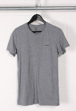 Vintage Diesel T-Shirt in Grey Crewneck Sports Top Medium