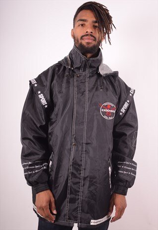 CHIEMSEE MENS VINTAGE JACKET XXL BLACK 90S