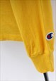 VINTAGE MENS CHAMPION MICHIGAN YELLOW LONG SLEEVE T-SHIRT