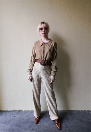 RETRO 70'S COOL STRAIGHT LEG TROUSERS