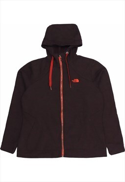 Vintage 90's The North Face Hoodie Spellout Zip Up Burgundy