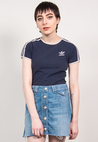 VINTAGE 90'S BLUE DENIM MINI SKIRT