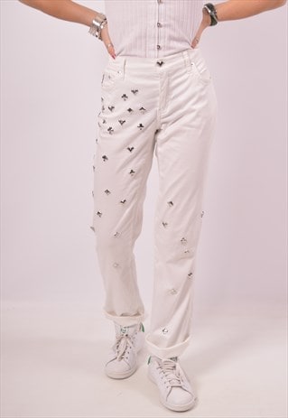 VINTAGE MOSCHINO TROUSERS WHITE