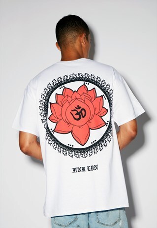 LOTUS OVERSIZED WHITE TEE