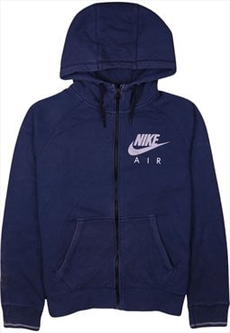 Vintage 90's Nike Hoodie Sportswear Full Zip Up Blue Large