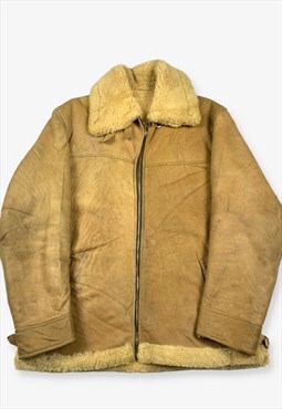 Vintage Charles Chevignon Suede Flight Jacket Beige Small