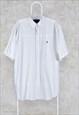 Ralph Lauren White Shirt Short Sleeve Classic Fit Oxford Men