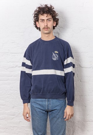 VINTAGE LACOSTE NAVY PULLOVER SWEATER