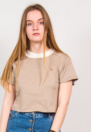 RALPH LAUREN T-SHIRT CROP TOP