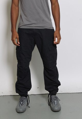 VINTAGE CARHARTT BLACK CARGO TROUSERS (RETURN)