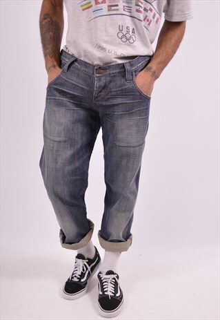 WRANGLER MENS VINTAGE JEANS W36 L29 BLUE 90S