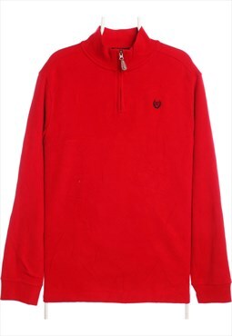 Chaps Ralph Lauren 90's Zip Up Ribbed Knitted Jumper XLarge 