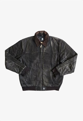 VINTAGE Y2K CARHARTT WIP-25 BLACK WORKWEAR JACKET