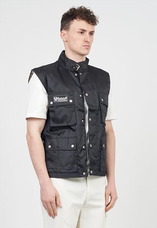 VINTAGE DEADSTOCK BLACK BELSTAFF UTILITY VEST