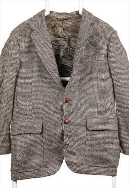 Vintage 90's Harris Tweed Blazer Tweed Wool Jacket Button