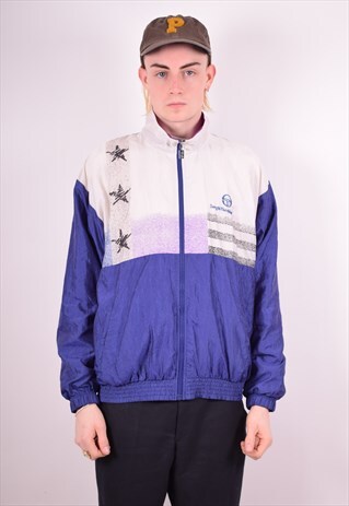SERGIO TACCHINI MENS VINTAGE TRACKSUIT TOP JACKET MEDIUM