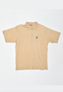 Vintage 90's Fila Polo Shirt Beige