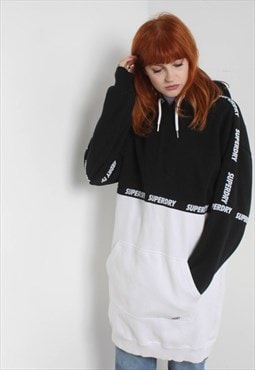 Vintage Superdry Y2K Long Line Hoodie Multi