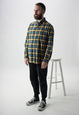 LONG SLEEVE PLAID SHIRT / MENS FALL BUTTON UP