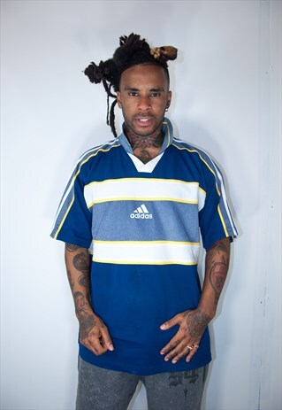 ADIDAS BLUE VINTAGE T SHIRT