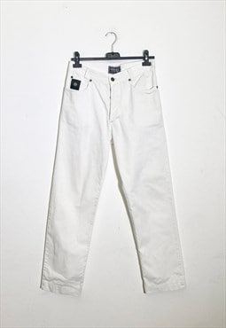 Vintage 90s white cotton slim fit pants 