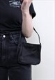 Y2K MINI PURSE, 2000S BLACK MINIMALIST SHOULDER BAG