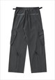 CARGO POCKET JOGGERS UTILITY PANTS SKATE TROUSERS  IN GREY 