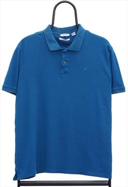 Vintage Calvin Klein Blue Polo Shirt Mens