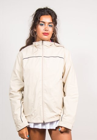 90'S VINTAGE BEIGE NIKE TRACKSUIT JACKET TOP