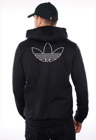 VINTAGE ADIDAS ORIGINALS POLYESTER FULL ZIP HOODIE