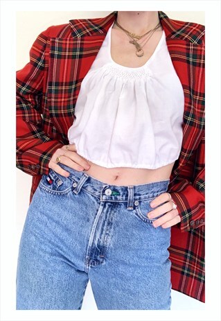 TARTAN OVERSIZED BLAZER