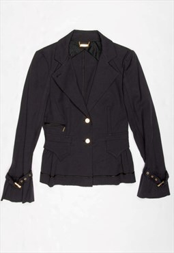 Roberto cavalli navy fitted long sleeved evening blazer
