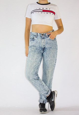 VINTAGE 90'S HIGH RISE LEVI'S ACID WASH MOM JEANS